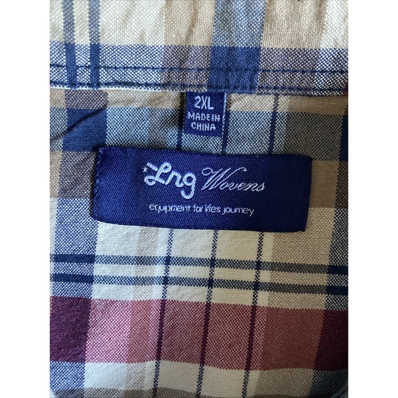 LRG Lifted Research Group Short Sleeve Button Up Flannel Shirt 2XL Hip Hop Y2K - Picture 7 of 12